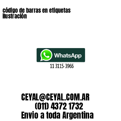 código de barras en etiquetas ilustración 