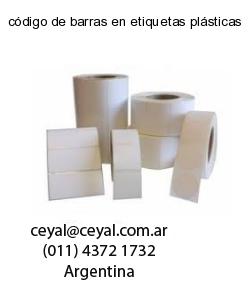 código de barras en etiquetas plásticas