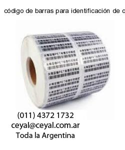 código de barras para identificación de objetos