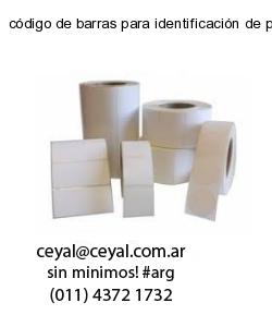 código de barras para identificación de productos