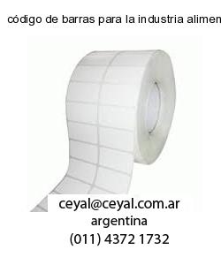 código de barras para la industria alimenticia