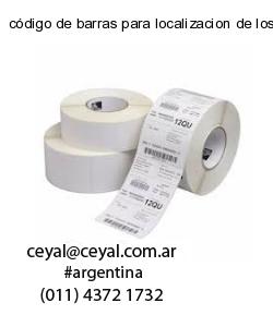 código de barras para localizacion de los producto