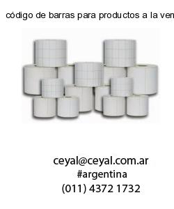 código de barras para productos a la venta