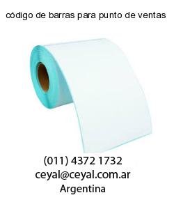 código de barras para punto de ventas