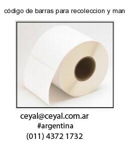 código de barras para recoleccion y manipulacion d