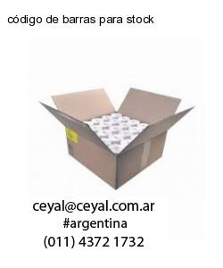 código de barras para stock