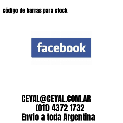 código de barras para stock