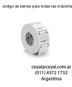 código de barras para todas las industrias
