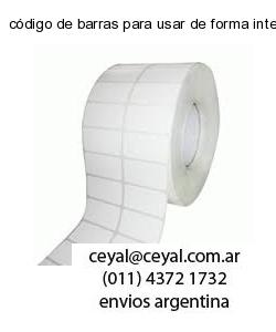 código de barras para usar de forma interna