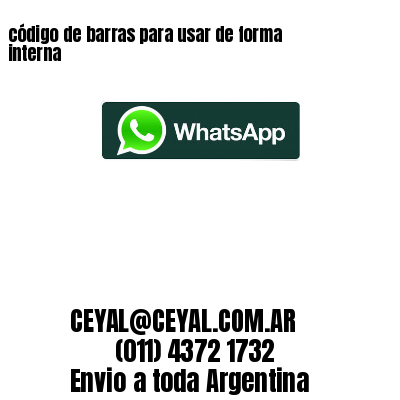 código de barras para usar de forma interna