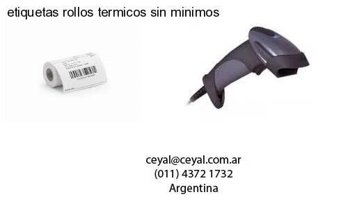 etiquetas rollos termicos sin minimos