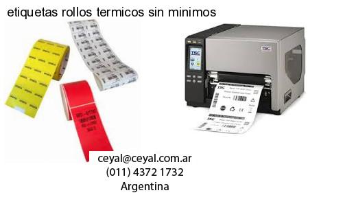 etiquetas rollos termicos sin minimos