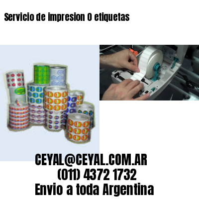 Servicio de impresion 0 etiquetas