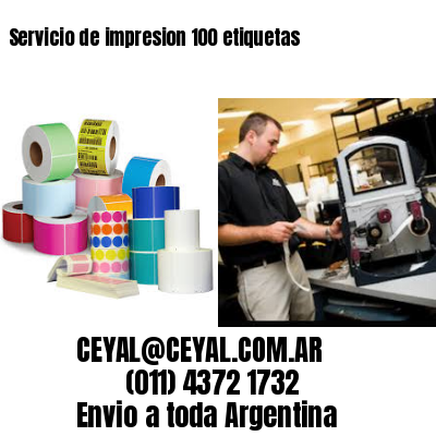 Servicio de impresion 100 etiquetas