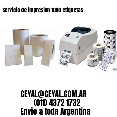 Servicio de impresion 1000 etiquetas