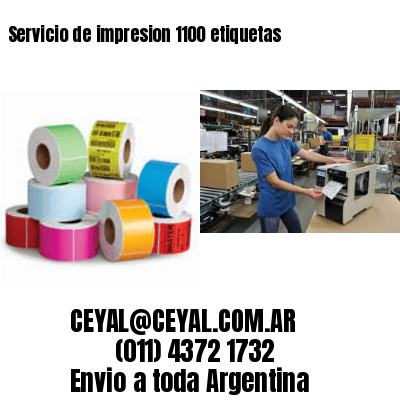 Servicio de impresion 1100 etiquetas