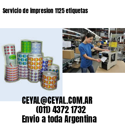 Servicio de impresion 1125 etiquetas