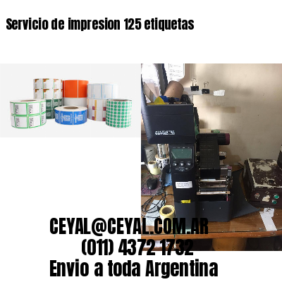 Servicio de impresion 125 etiquetas