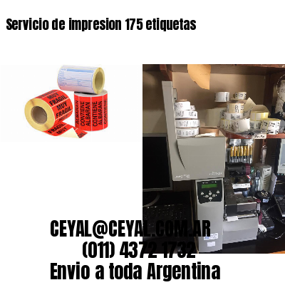 Servicio de impresion 175 etiquetas