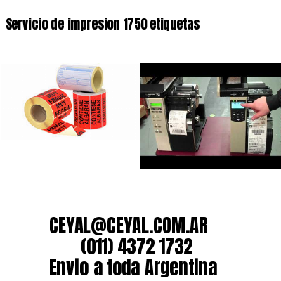 Servicio de impresion 1750 etiquetas