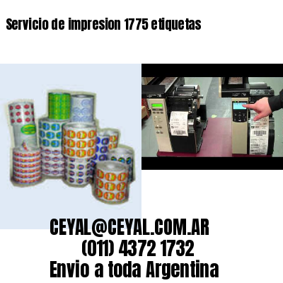 Servicio de impresion 1775 etiquetas