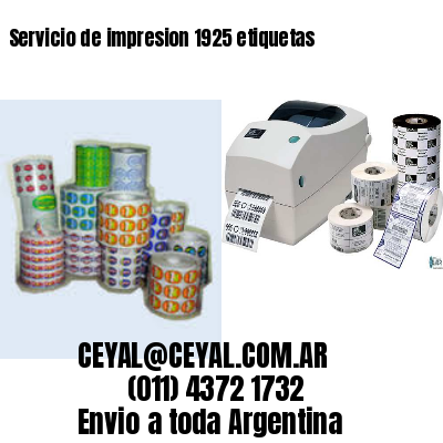 Servicio de impresion 1925 etiquetas