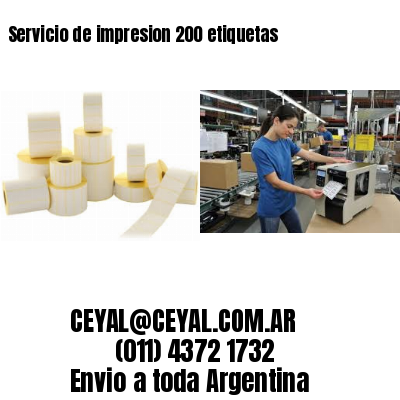 Servicio de impresion 200 etiquetas