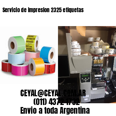 Servicio de impresion 2325 etiquetas