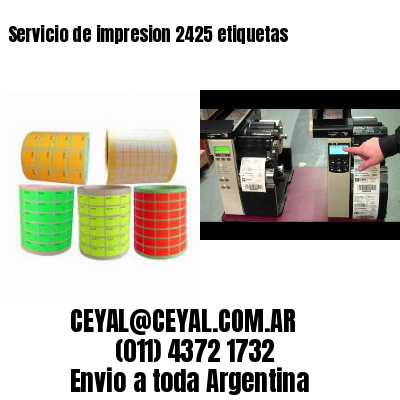 Servicio de impresion 2425 etiquetas