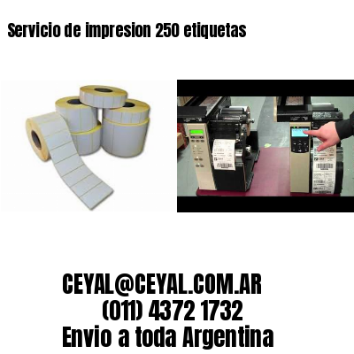 Servicio de impresion 250 etiquetas