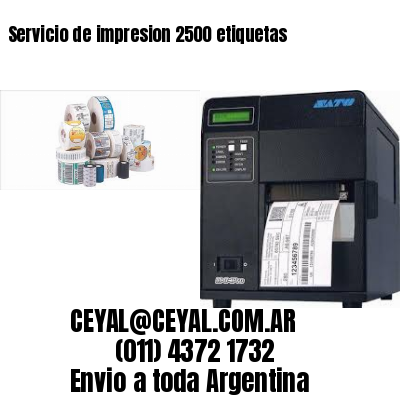 Servicio de impresion 2500 etiquetas