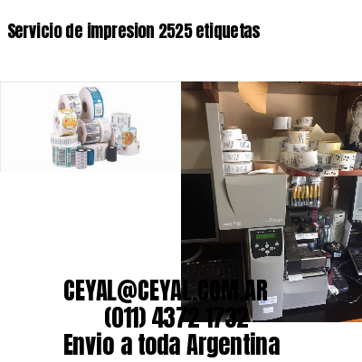 Servicio de impresion 2525 etiquetas