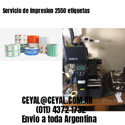 Servicio de impresion 2550 etiquetas