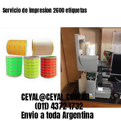 Servicio de impresion 2600 etiquetas
