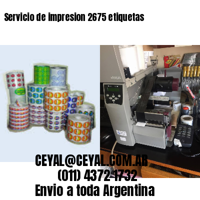 Servicio de impresion 2675 etiquetas
