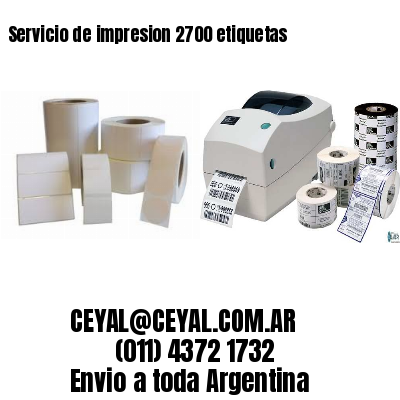 Servicio de impresion 2700 etiquetas