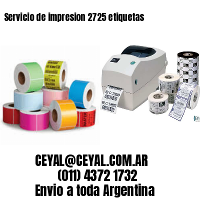 Servicio de impresion 2725 etiquetas