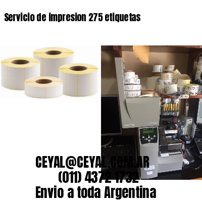 Servicio de impresion 275 etiquetas