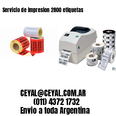 Servicio de impresion 2800 etiquetas