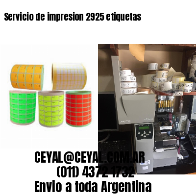 Servicio de impresion 2925 etiquetas