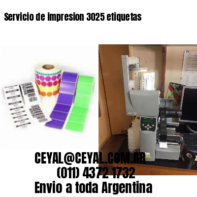 Servicio de impresion 3025 etiquetas