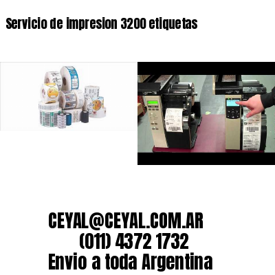 Servicio de impresion 3200 etiquetas