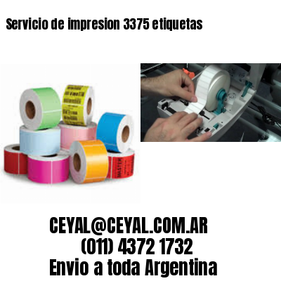 Servicio de impresion 3375 etiquetas