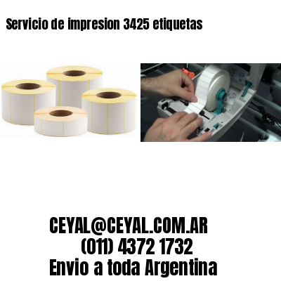 Servicio de impresion 3425 etiquetas