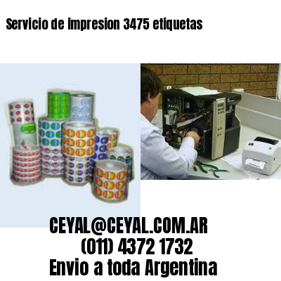 Servicio de impresion 3475 etiquetas