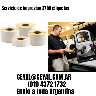 Servicio de impresion 3700 etiquetas