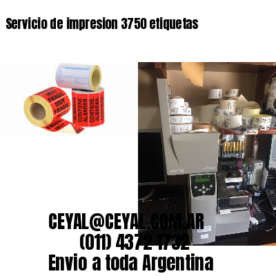 Servicio de impresion 3750 etiquetas