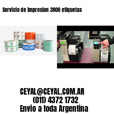 Servicio de impresion 3800 etiquetas