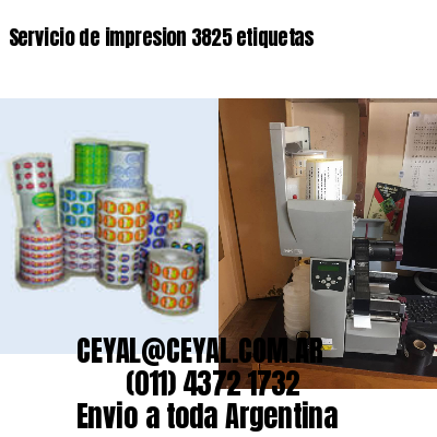 Servicio de impresion 3825 etiquetas