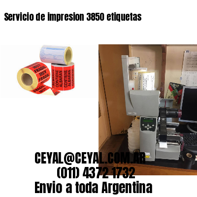 Servicio de impresion 3850 etiquetas